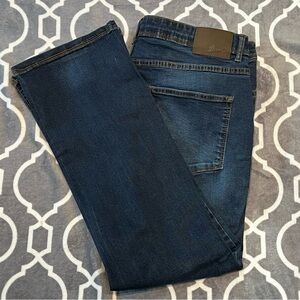 Denim Co. dark blue denim jeans. Stretch bootcut. Size 38 Waist x 30 Length.